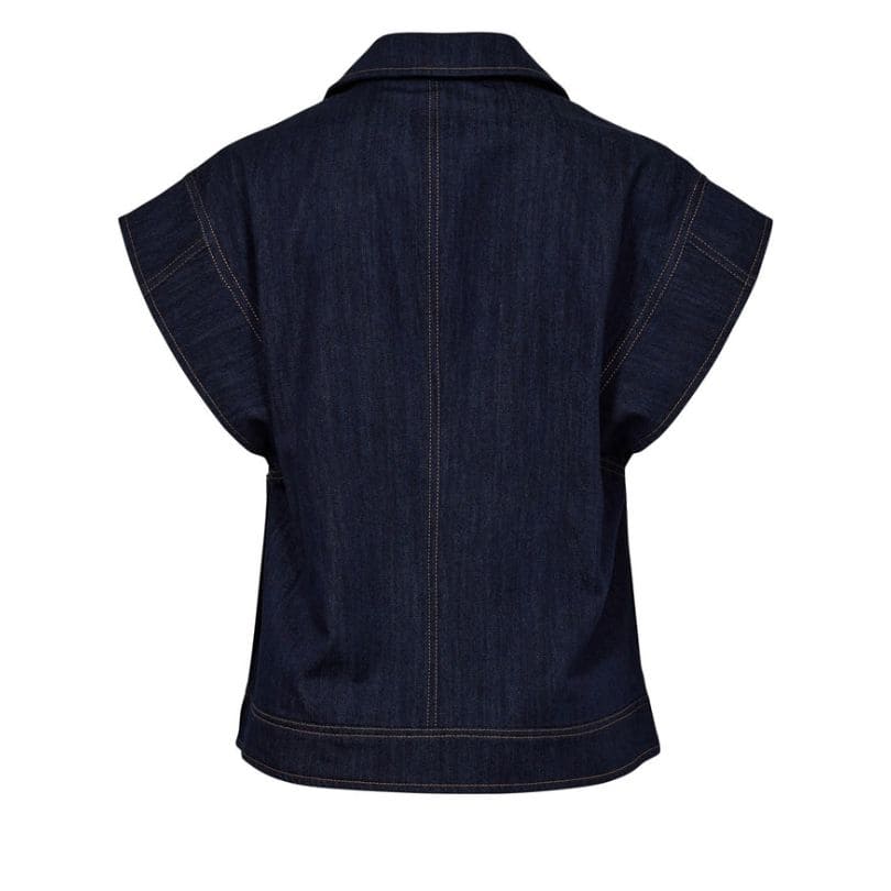 NUMPH - NUCHIKU WAISTCOAT - Dark Blue Denim