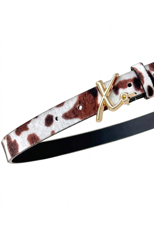 Love Laura Belt in Cow Print