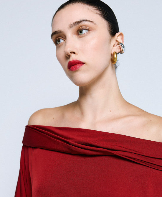 Access Fashion 2142 Long-sleeved blouse in Cherry