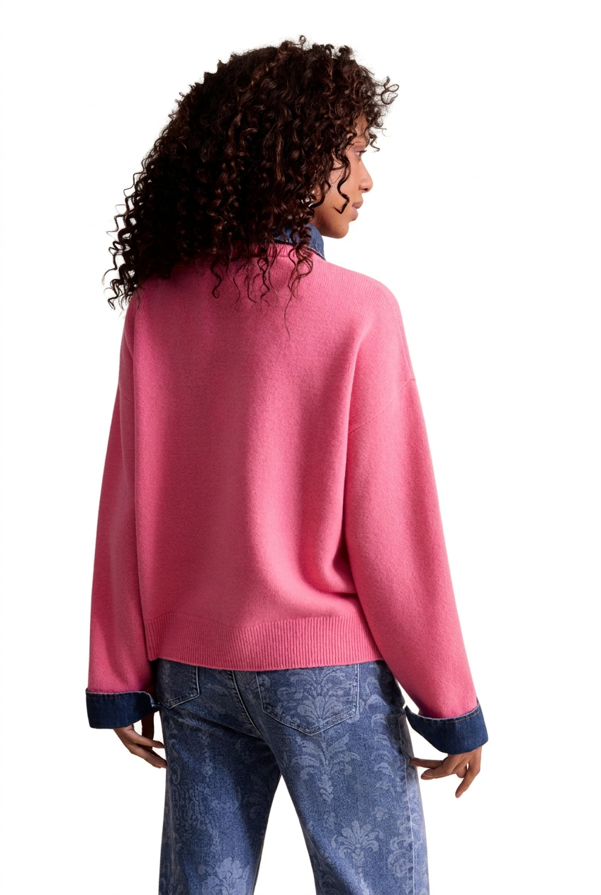 Leo & Ugo Cassandre Wool Sweater in Pink
