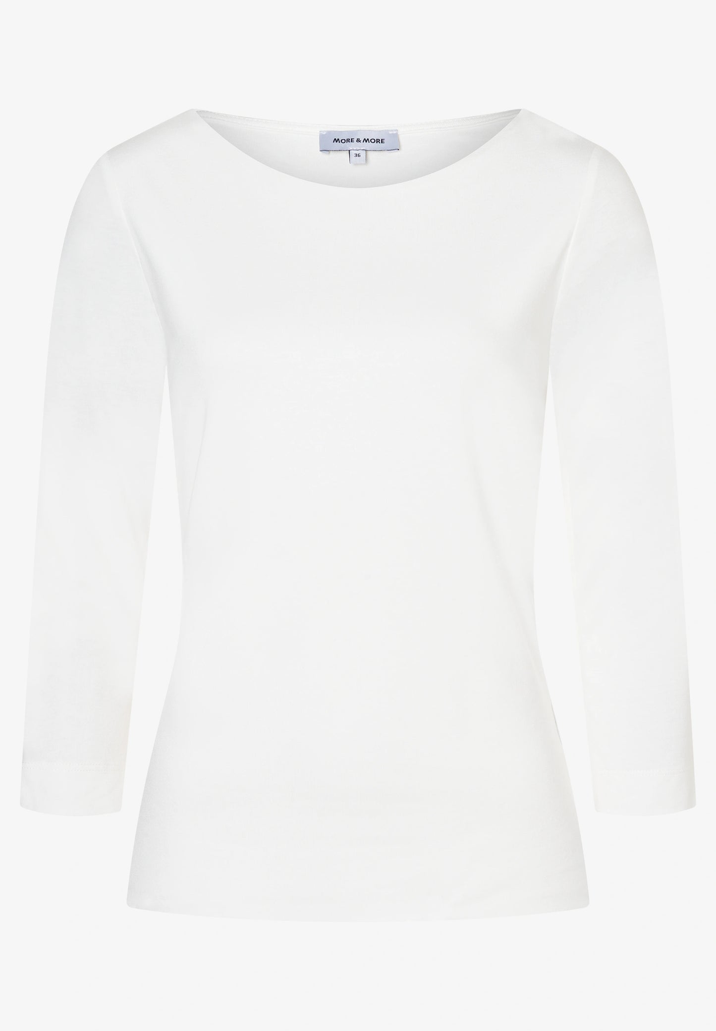 More & More 3/4 Sleeve White T-Shirt