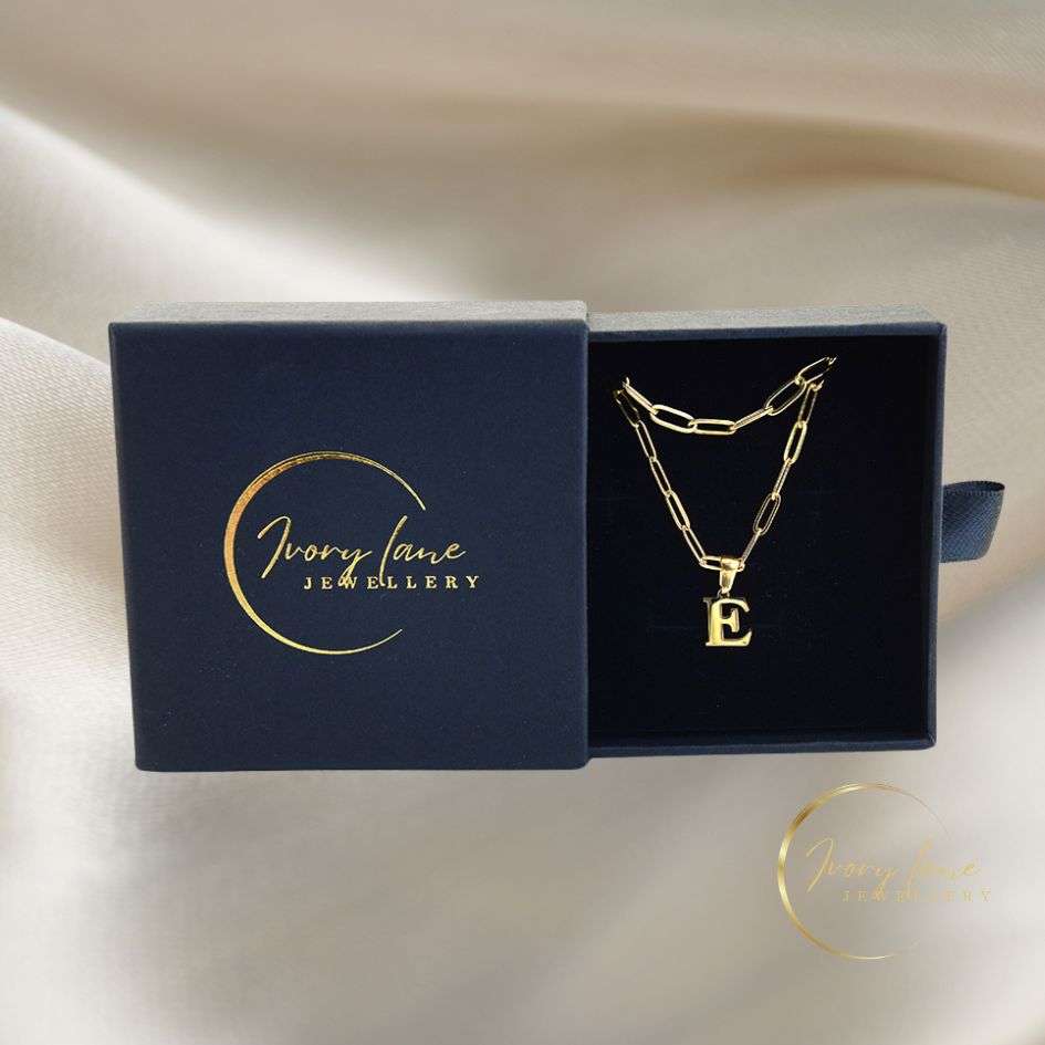 Double Layer Initial Letter Chain Necklace