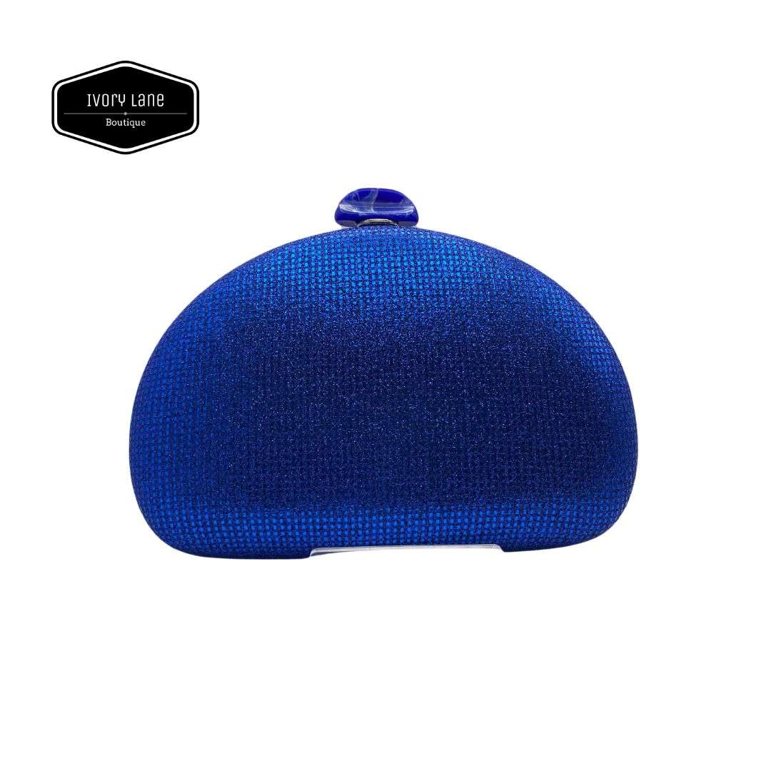 Lola Diamante Clutch Bag in Blue