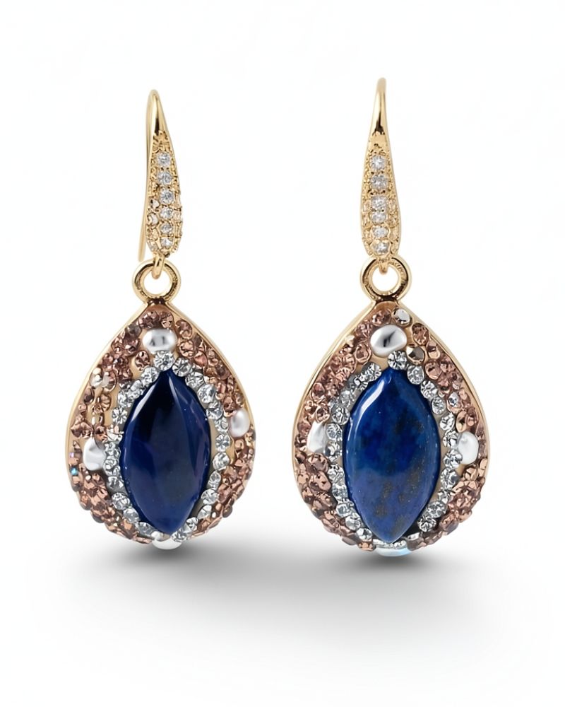 Ocean Blue Gemstone Earrings