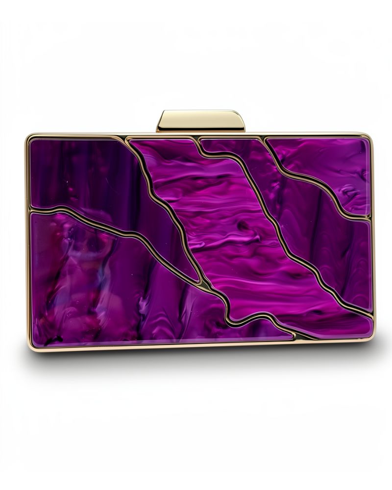 Coralie Clutch in Purple