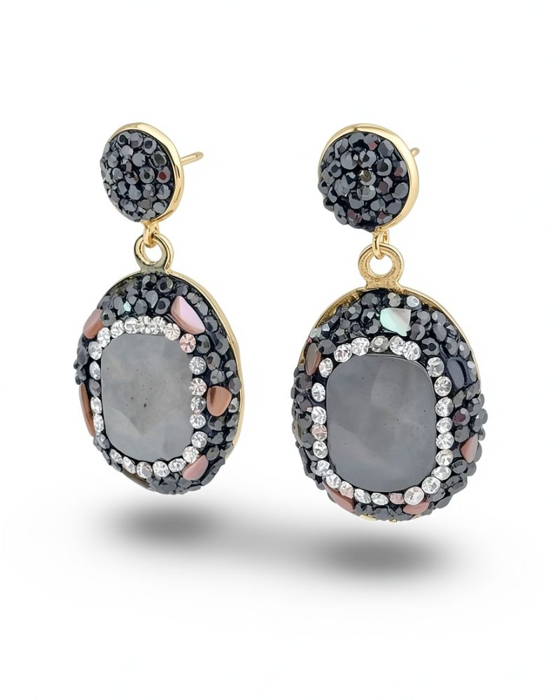 Molly Grey Gemstone Earrings
