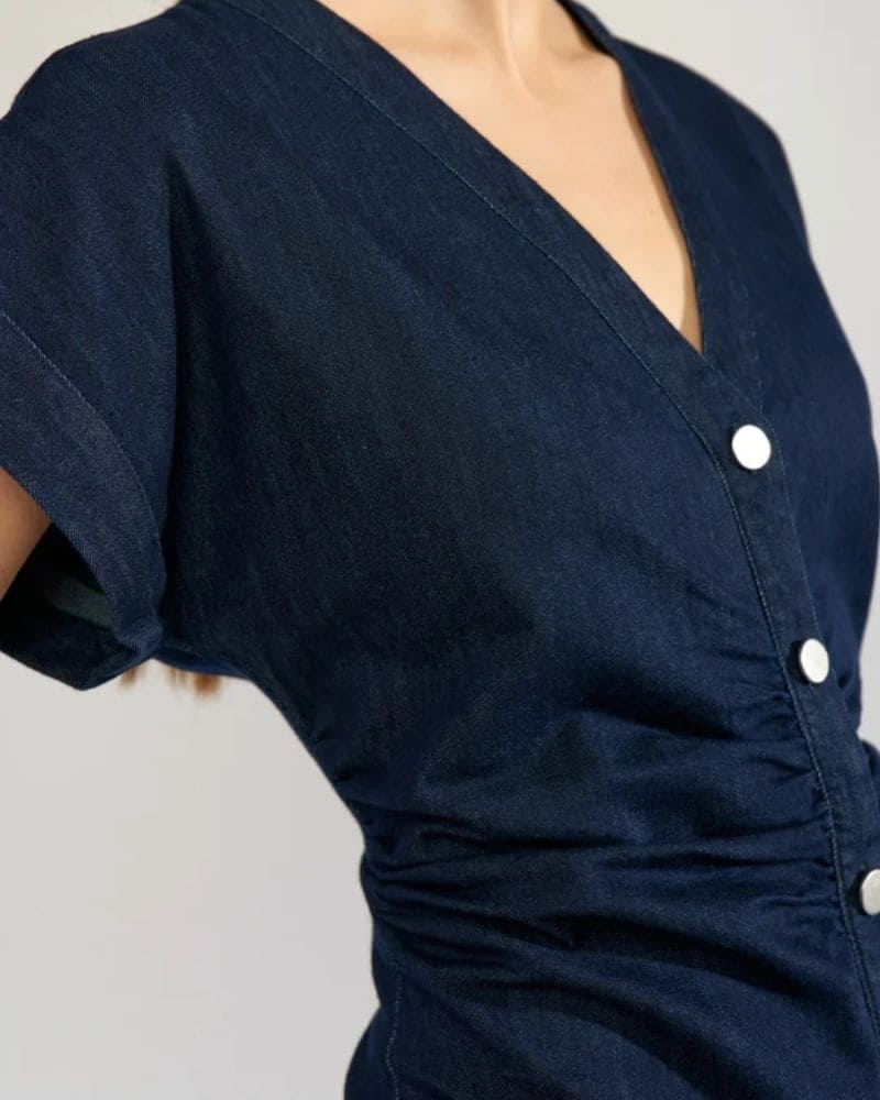 Numph - NUALETTA DRESS - Dark Blue Denim