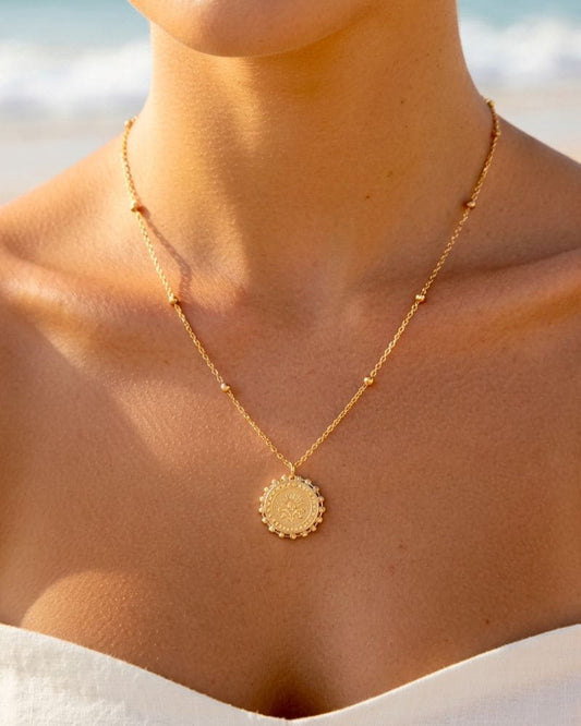 Sunny Stainless Steel Coin Pendant Necklace