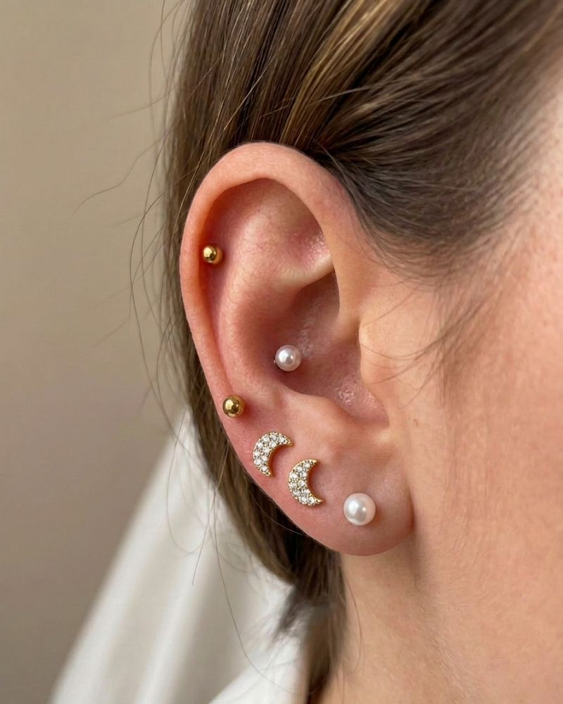 Layla Gold Earring Set
