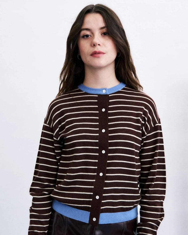 KASTRO Cardigan Scarf Set Ice Brown