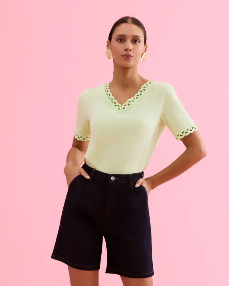 Leo & Ugo Crochet Detail tee TEJ985