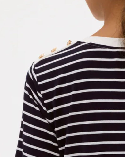 Leo & Ugo Navy stripe tee TEJ979