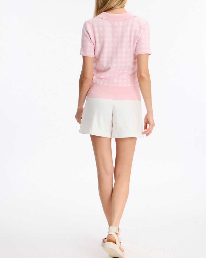 Leo & Ugo Pink and white Knit AE131