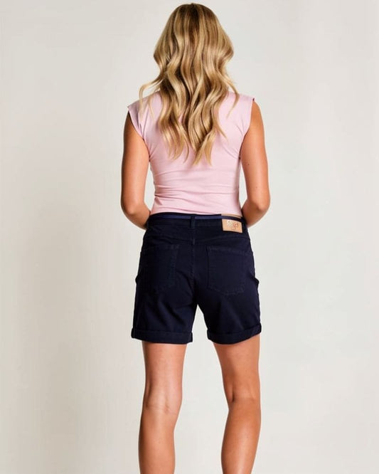 Para Mi Bobby Shorts in Navy