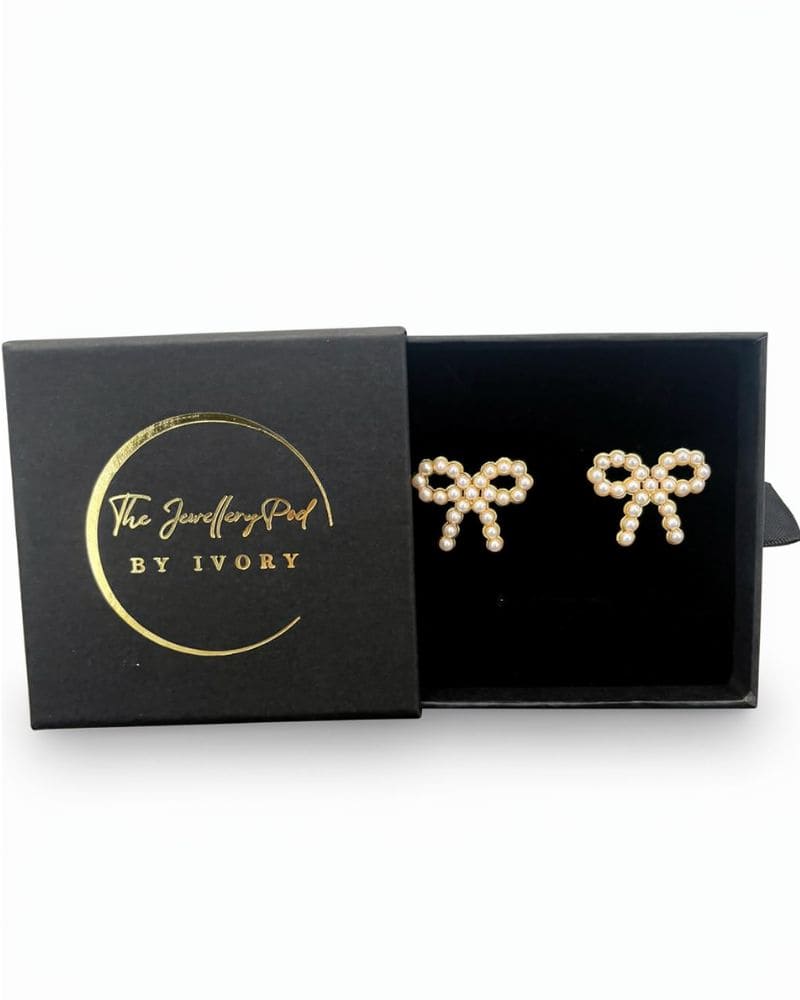 Lottie Pearl Bow Earrings
