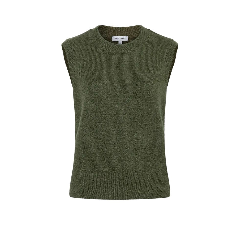 More & More Sweater Vest in Olive Leaf
