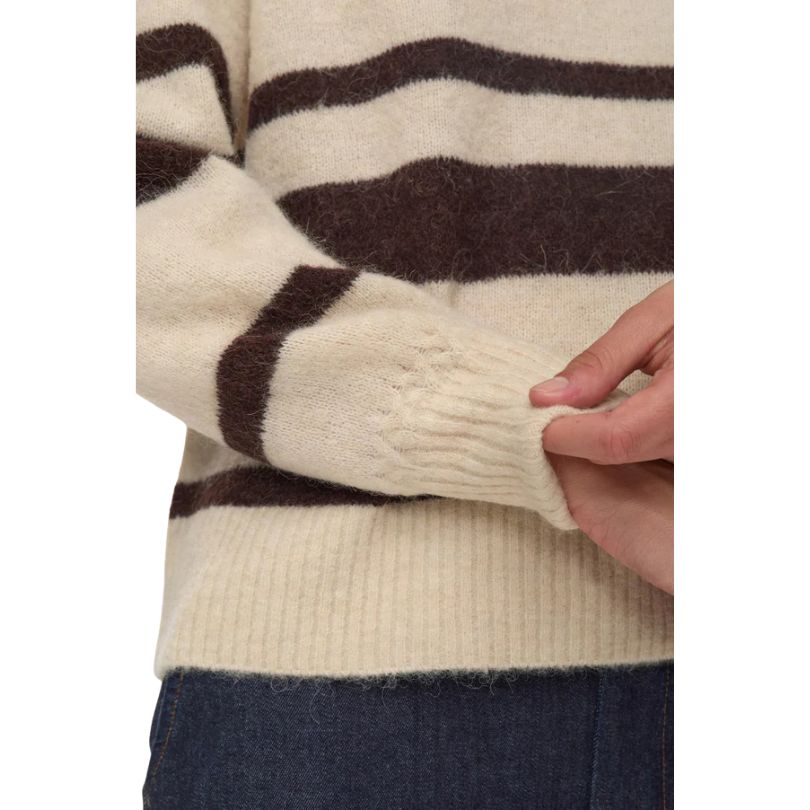 Numph - NURIETTE WIDE STRIPE PULLOVER - Black Coffee