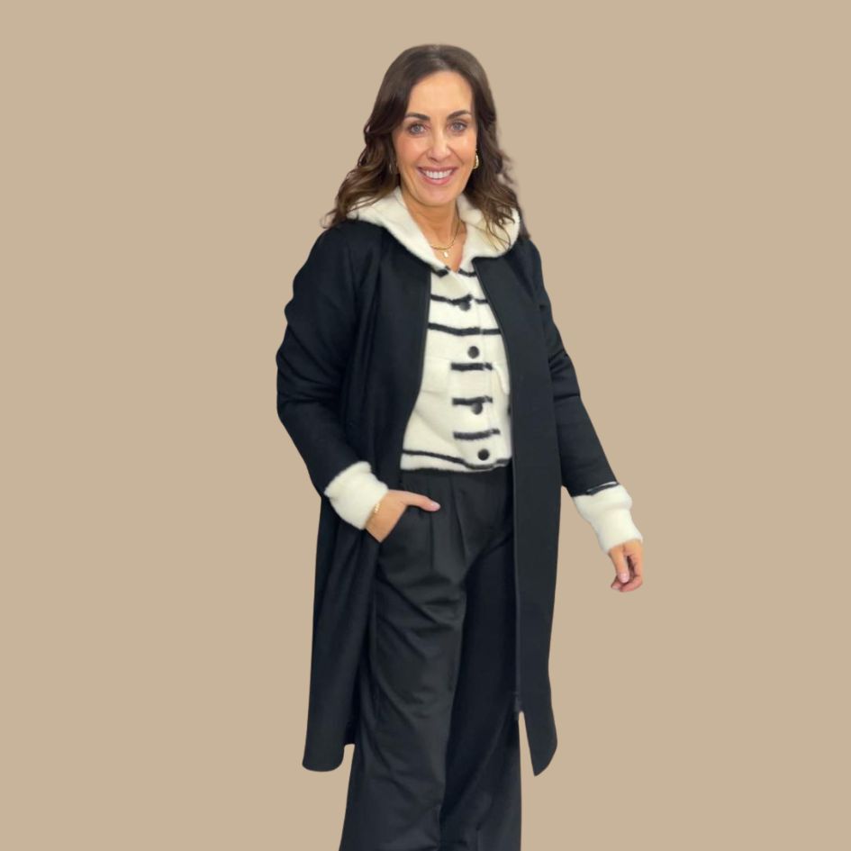 More & More Belt Trousers in Black