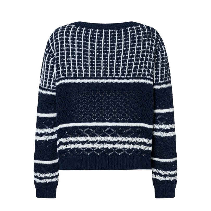 More & More - Pullover with Ajour-Mix and Stripes 2373 Knitted Structure