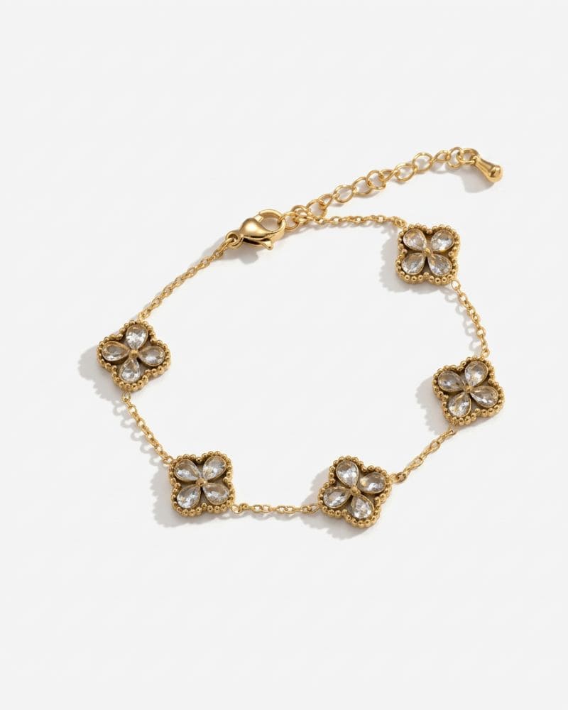 Shona Clover Charm Bracelet - Gold
