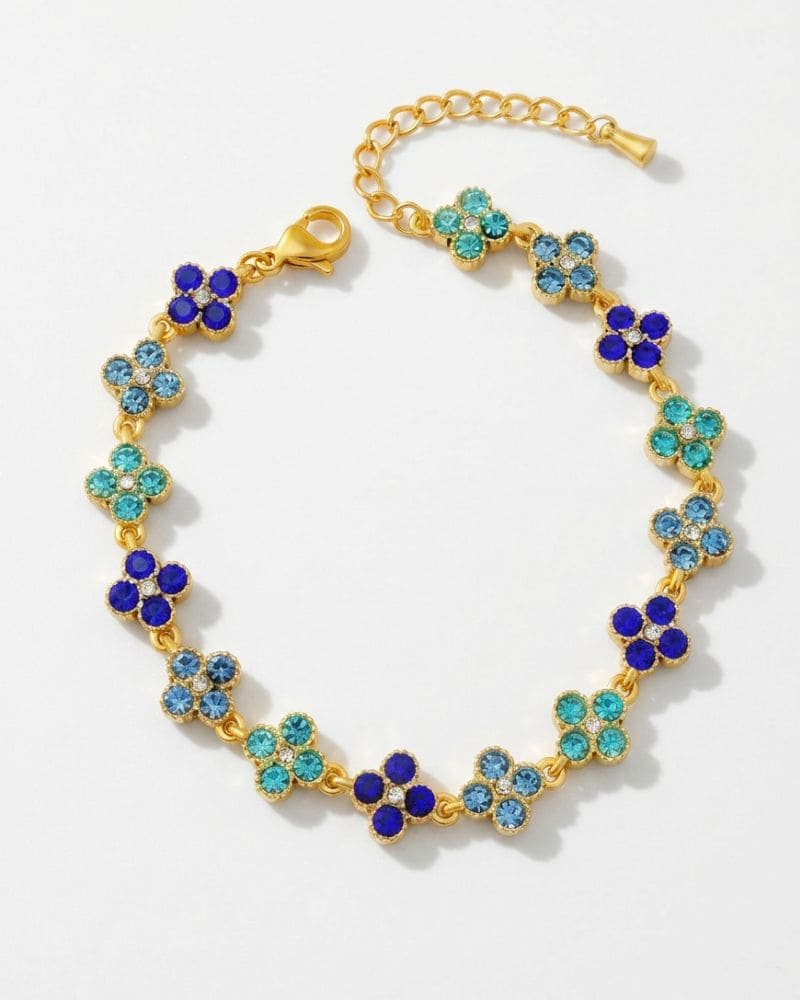 Stacy Crystal Flower Bracelet