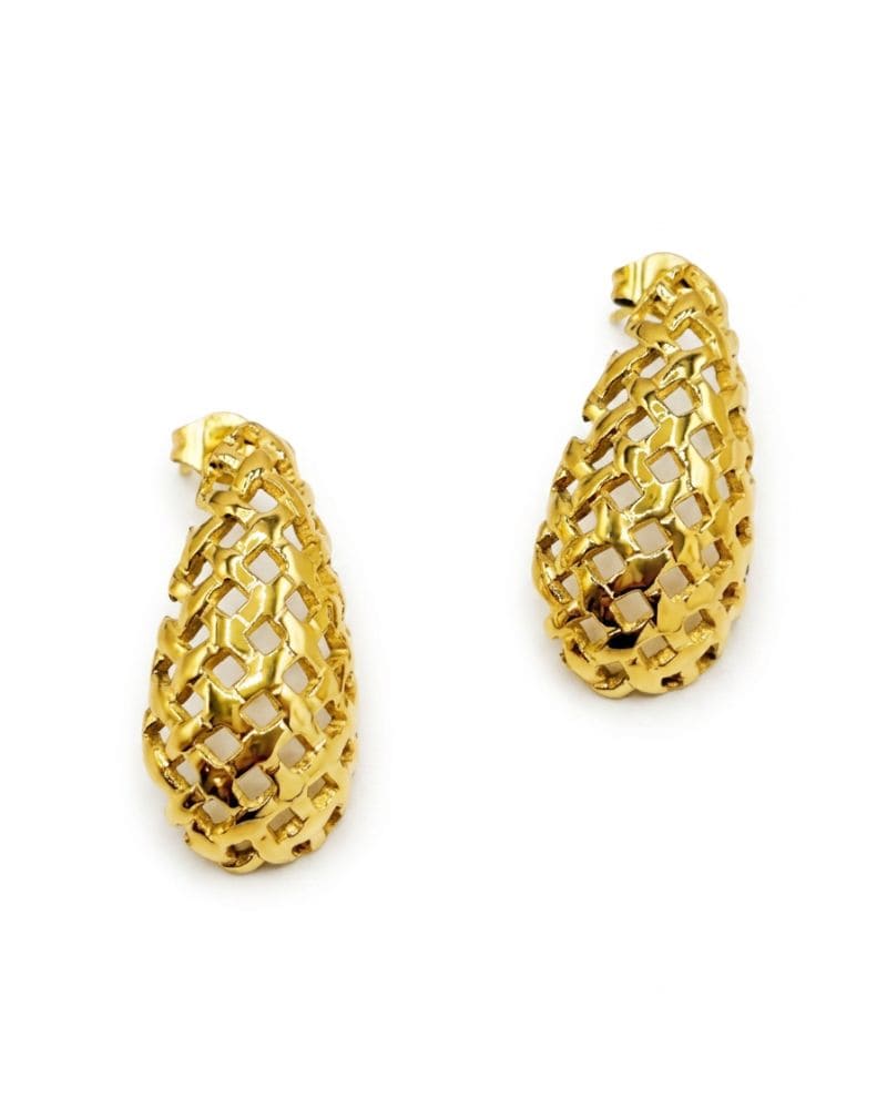 Bianca Mesh Oval Earrings