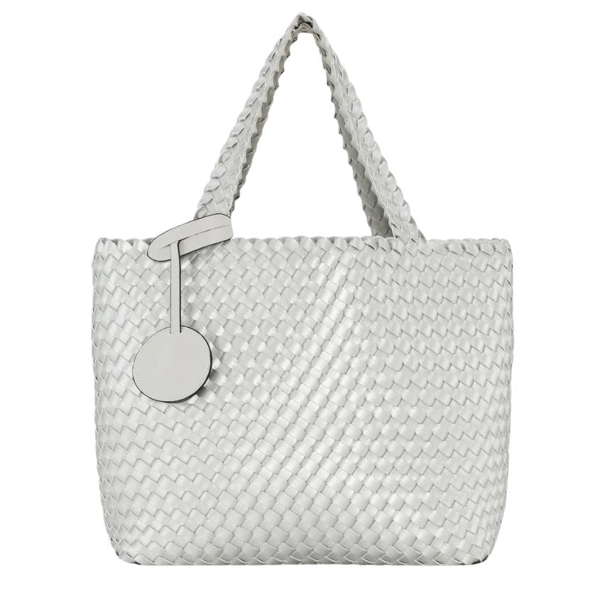Ilse Jacobsen Reversible Tote Bag in Moonstruck Silver and Cream