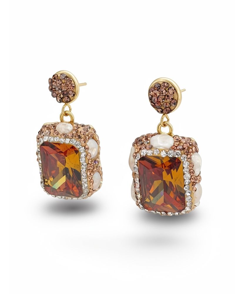 Haley Square Statement Drop Earrings