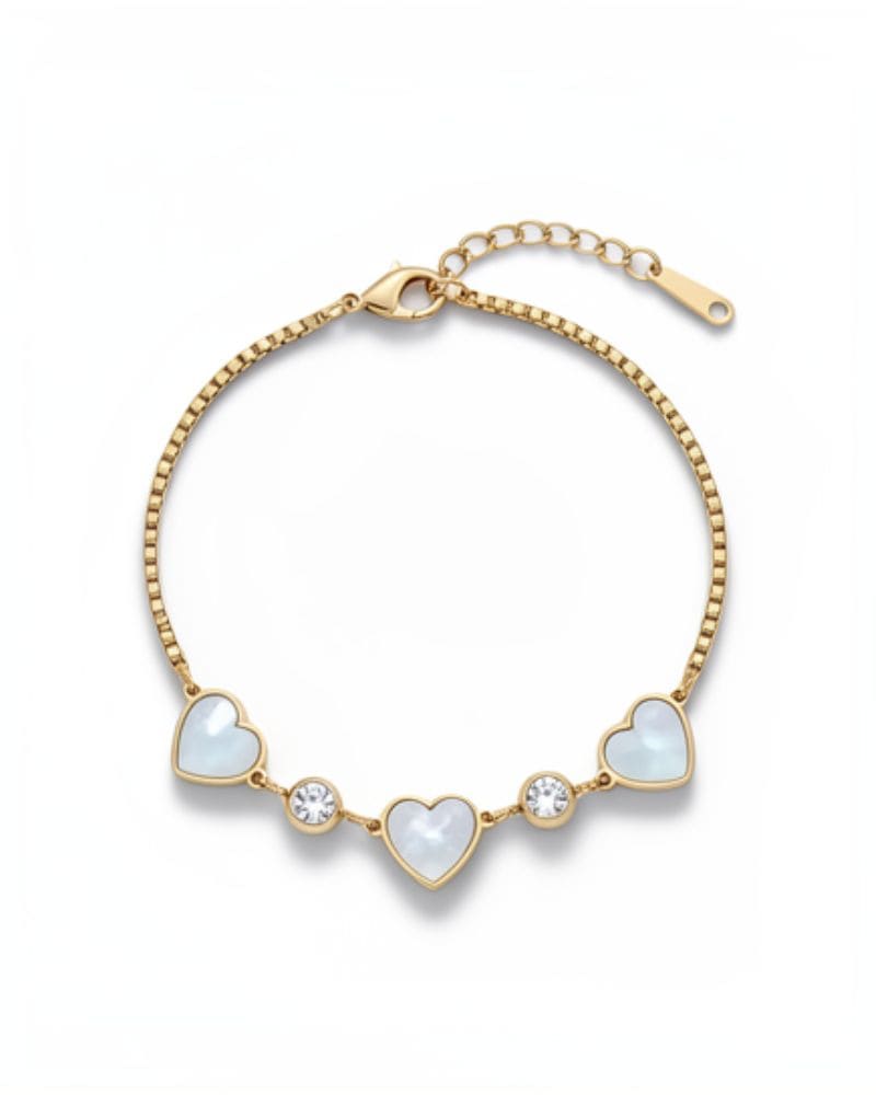 Cara Gold Heart Bracelet