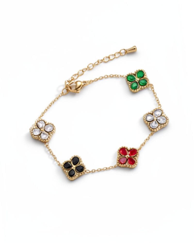 Shona Clover Charm Bracelet - Multicolour