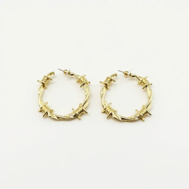 Barbwire Hoop Earrings