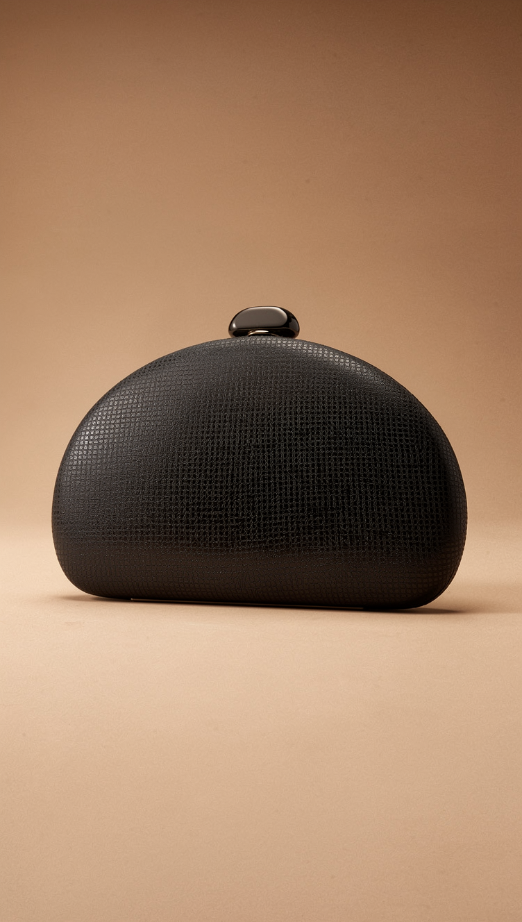 Larissa Diamante Clutch Bag in Black