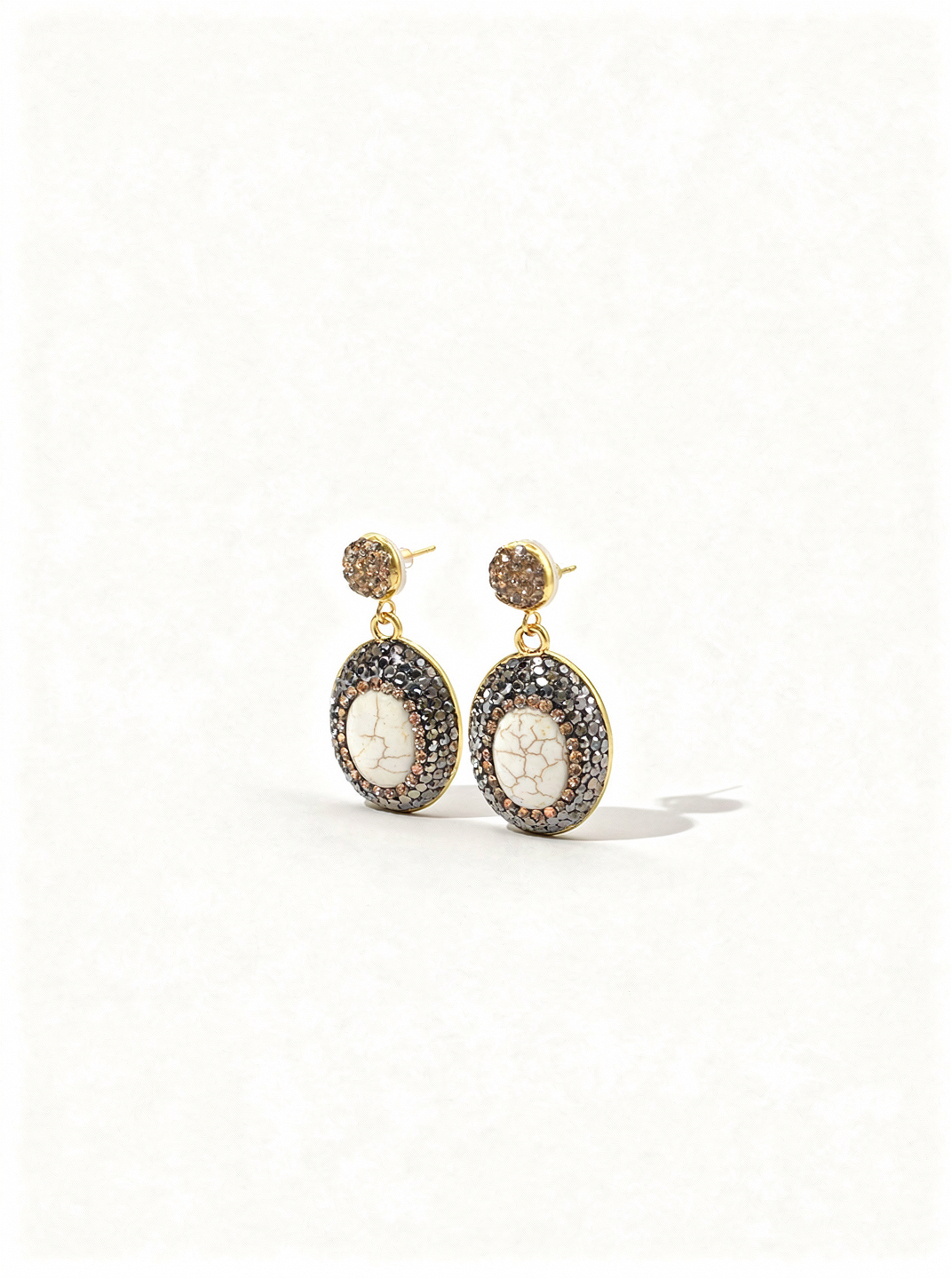 Marnie Pearl Gemstone Earrings