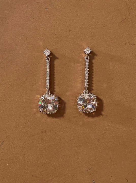 Gemma Silver Drop Earrings
