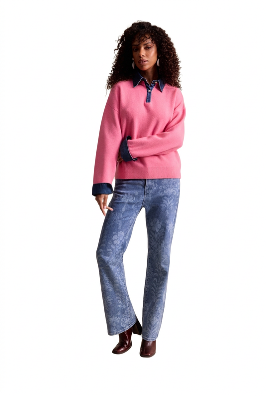 Leo & Ugo Cassandre Wool Sweater in Pink