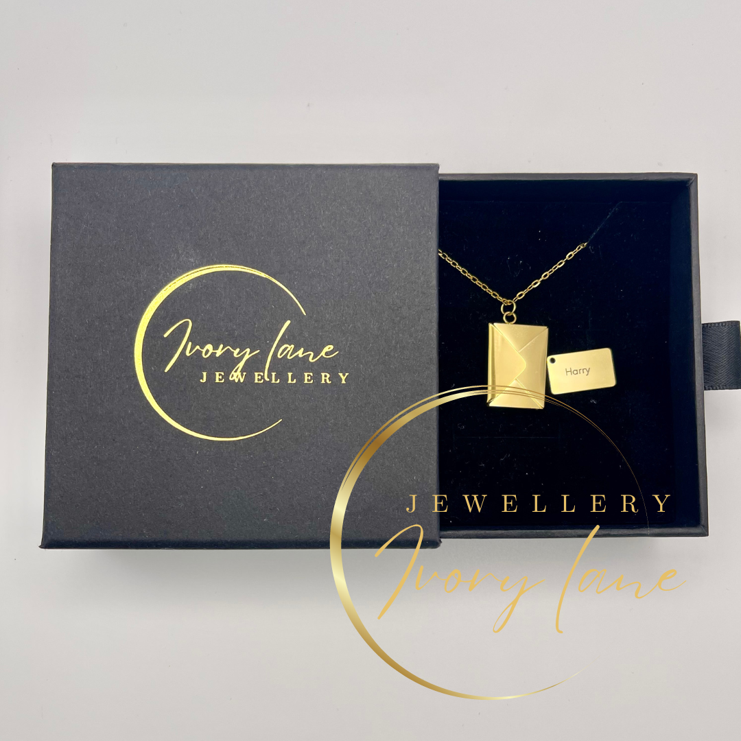 Momentous Collection Envelope Engravable Pendant Gold