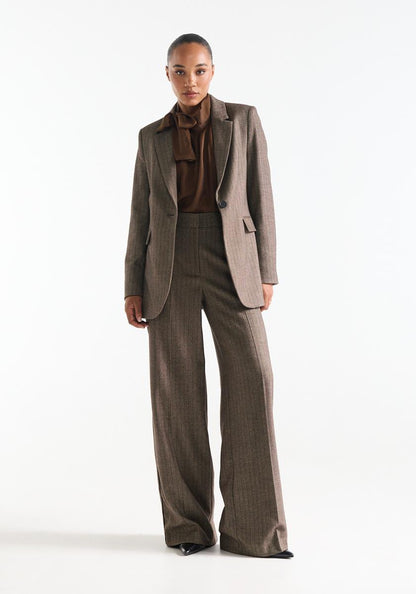 Jansen Amsterdam April Camel pinstripe blazer