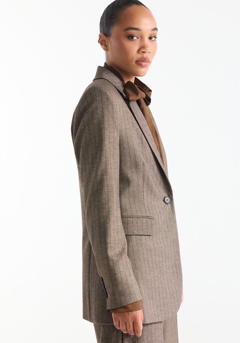 Jansen Amsterdam April Camel pinstripe blazer