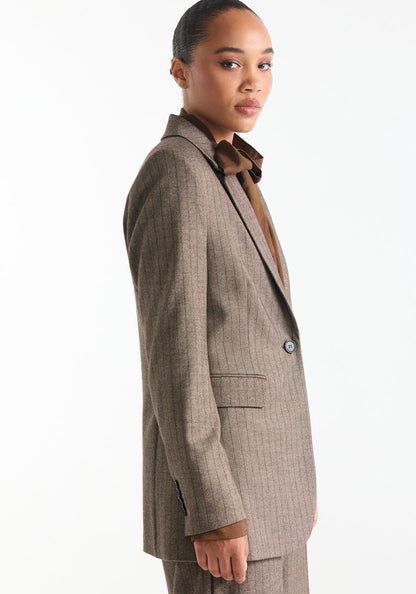 Jansen Amsterdam April Camel pinstripe blazer
