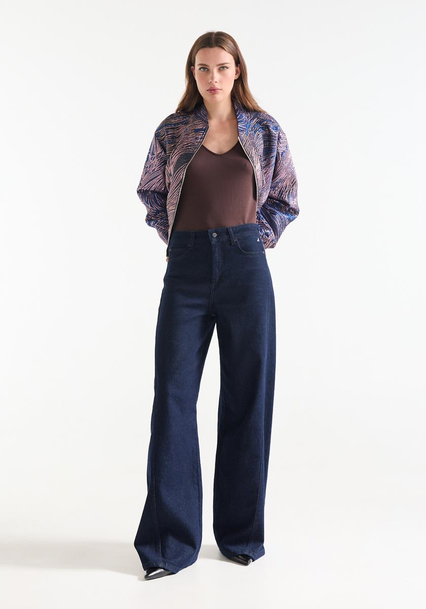 Jansen Amsterdam - Jane Jeans – Dark Blue Wide-Leg Denim