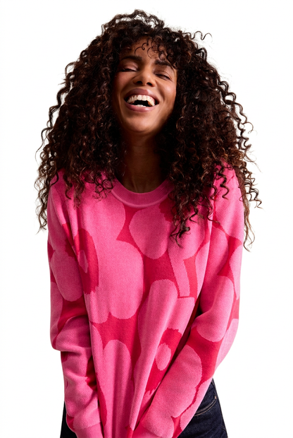 Leo & Ugo Maëline Floral Sweater in Pink