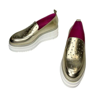 Moreo Gold & Pearl Wedge Shoe D3048JPL