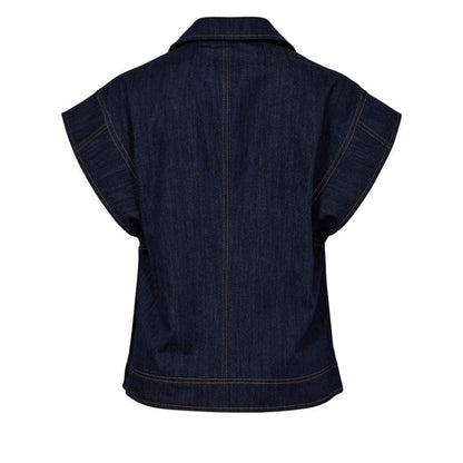 NUMPH - NUCHIKU WAISTCOAT - Dark Blue Denim