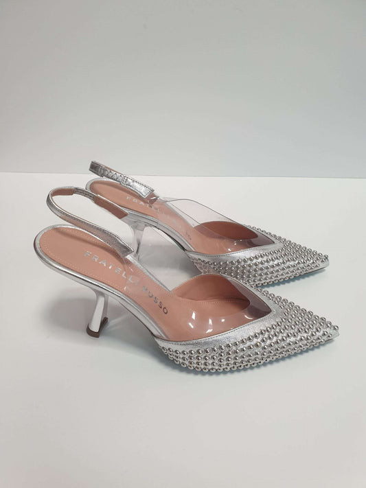 Oxitaly Charlie S2403 Silver Pearl Slingback