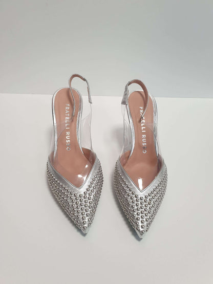 Oxitaly Charlie S2403 Silver Pearl Slingback