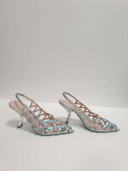 Oxitaly Charlie S2402 Silver Cross Slingback
