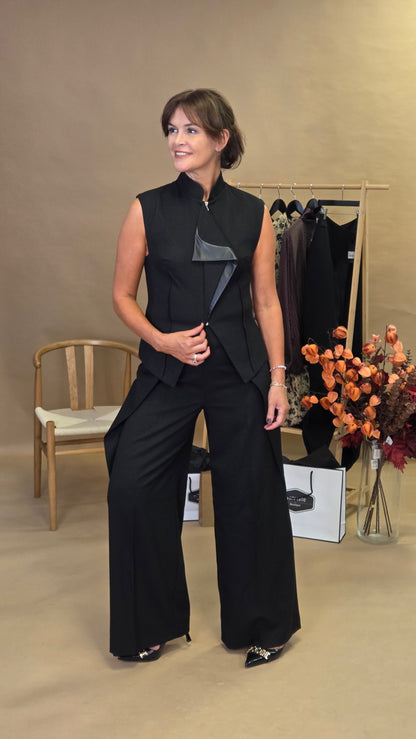 Kameya Kory Layered Waistcoat - Black