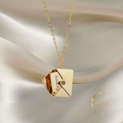 Momentous Collection Envelope Engravable Pendant Gold