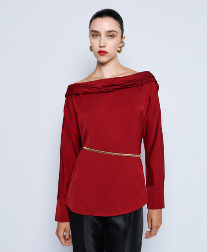 Access Fashion 2142 Long-sleeved blouse in Cherry