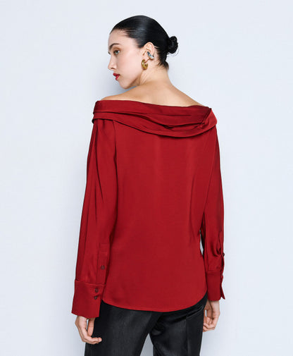 Access Fashion 2142 Long-sleeved blouse in Cherry